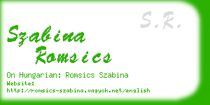 szabina romsics business card